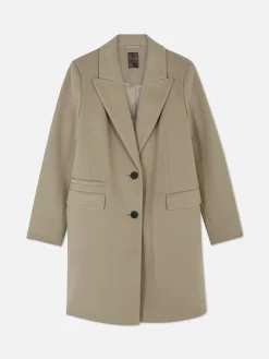 Mujer Primark Abrigos Y Chaquetas|Abrigo Con Botonadura Sencilla