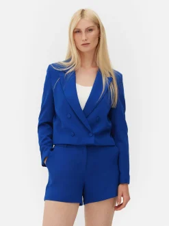 Mujer Primark Blazers|Americana Corta Combinable De Doble Botonadura