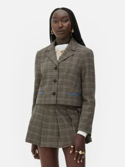 Mujer Primark Blazers|Americana Corta De Cuadros De Rita Ora