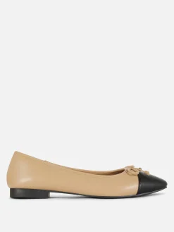 Mujer Primark Zapatos Planos|Bailarinas Con Puntera En Contraste