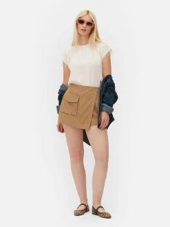 Mujer Primark Camisas Y Blusas|Blusa De Mangas Casquillo Con Cuello Fruncido