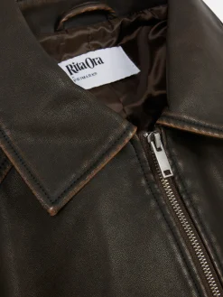 Mujer Primark Abrigos Y Chaquetas|Bómber De Piel Sintética Desgastada De Rita Ora