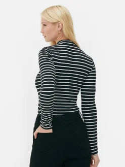 Mujer Primark Tops Y Camisetas|Bodi De Cuello Alto Y Manga Larga