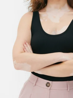 Mujer Primark Tops Y Camisetas|Body Acanalado De Escote Amplio