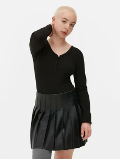 Mujer Primark Tops Y Camisetas|Body De Manga Larga Y Cuello Henley