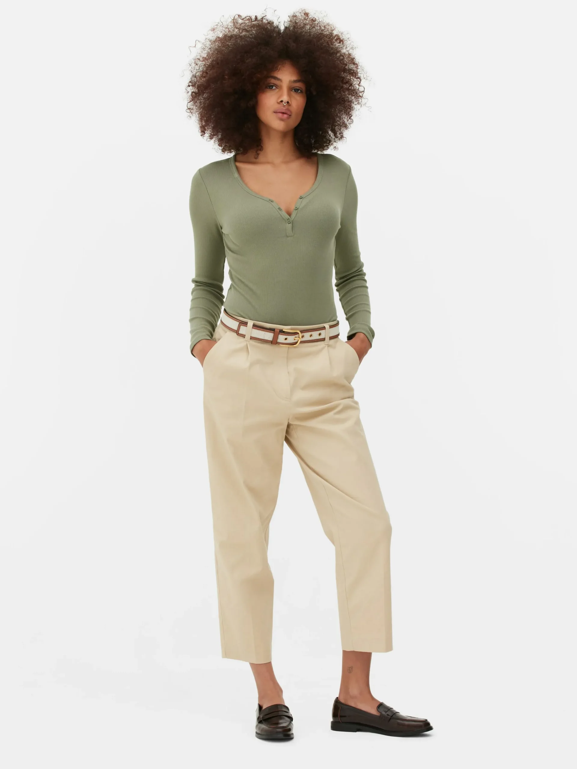 Mujer Primark Tops Y Camisetas|Body De Manga Larga Y Cuello Henley