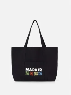 Primark Accesorios De Viaje|Bolso Shopper De Lona Extragrande Con Diseño Urbano