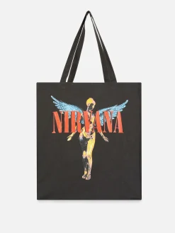 Primark Accesorios De Viaje|Bolso Tote De Lona De Nirvana