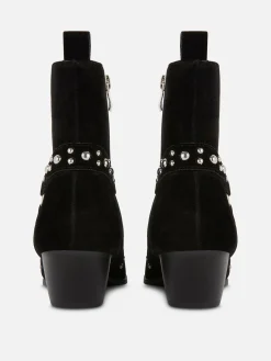 Mujer Primark Botas|Botines De Antelina Con Tachuelas De Rita Ora