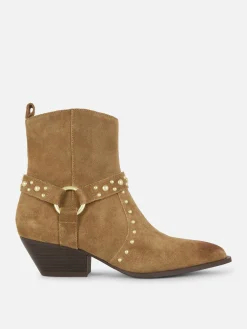 Mujer Primark Botas|Botines De Antelina Con Tachuelas De Rita Ora