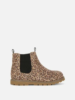 Niños Primark Botas Y Botas De Agua|Botines De Leopardo Con Cremallera
