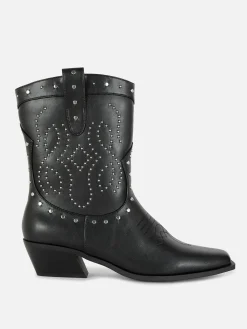 Mujer Primark Botas|Botines De Tipo Cowboy Con Tachuelas