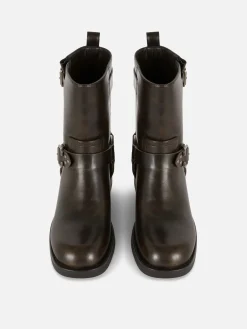 Mujer Primark Botas|Botines Moteros De Piel Sintética
