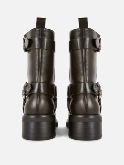 Mujer Primark Botas|Botines Moteros De Piel Sintética