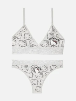 Mujer Primark Sets De Lencería|Bralette Y Tanga Sin Costuras De Hello Kitty