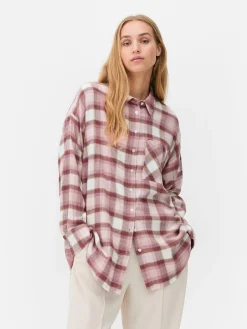 Mujer Primark Camisas Y Blusas|Camisa A Cuadros De Corte Masculino