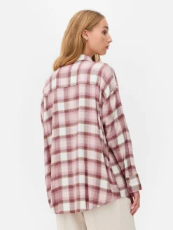 Mujer Primark Camisas Y Blusas|Camisa A Cuadros De Corte Masculino