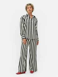 Mujer Primark Moda Gótica|Camisas Y Blusas|Camisa A Rayas Beetlejuice X Colleen Atwood