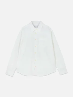 Hombre Primark Camisas|Camisa De Jacquard Con Manga Larga