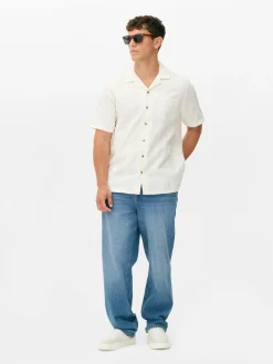 Hombre Primark Camisas|Camisa De Manga Corta Con Botones