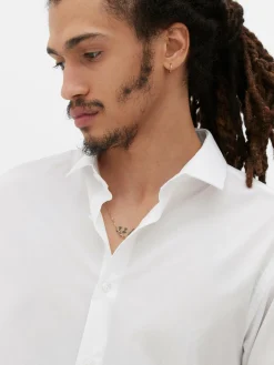 Hombre Primark Camisas|Camisa De Manga Larga Y Corte Recto