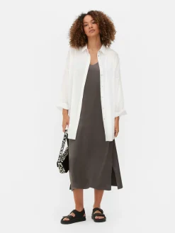 Mujer Primark Bañadores Y Ropa De Baño|Camisa De Playa Ligera Con Botones