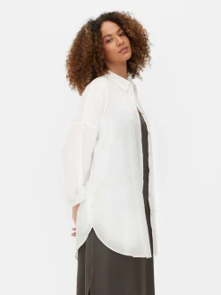 Mujer Primark Bañadores Y Ropa De Baño|Camisa De Playa Ligera Con Botones