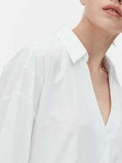 Mujer Primark Camisas Y Blusas|Camisa De Popelina De Corte Oversize