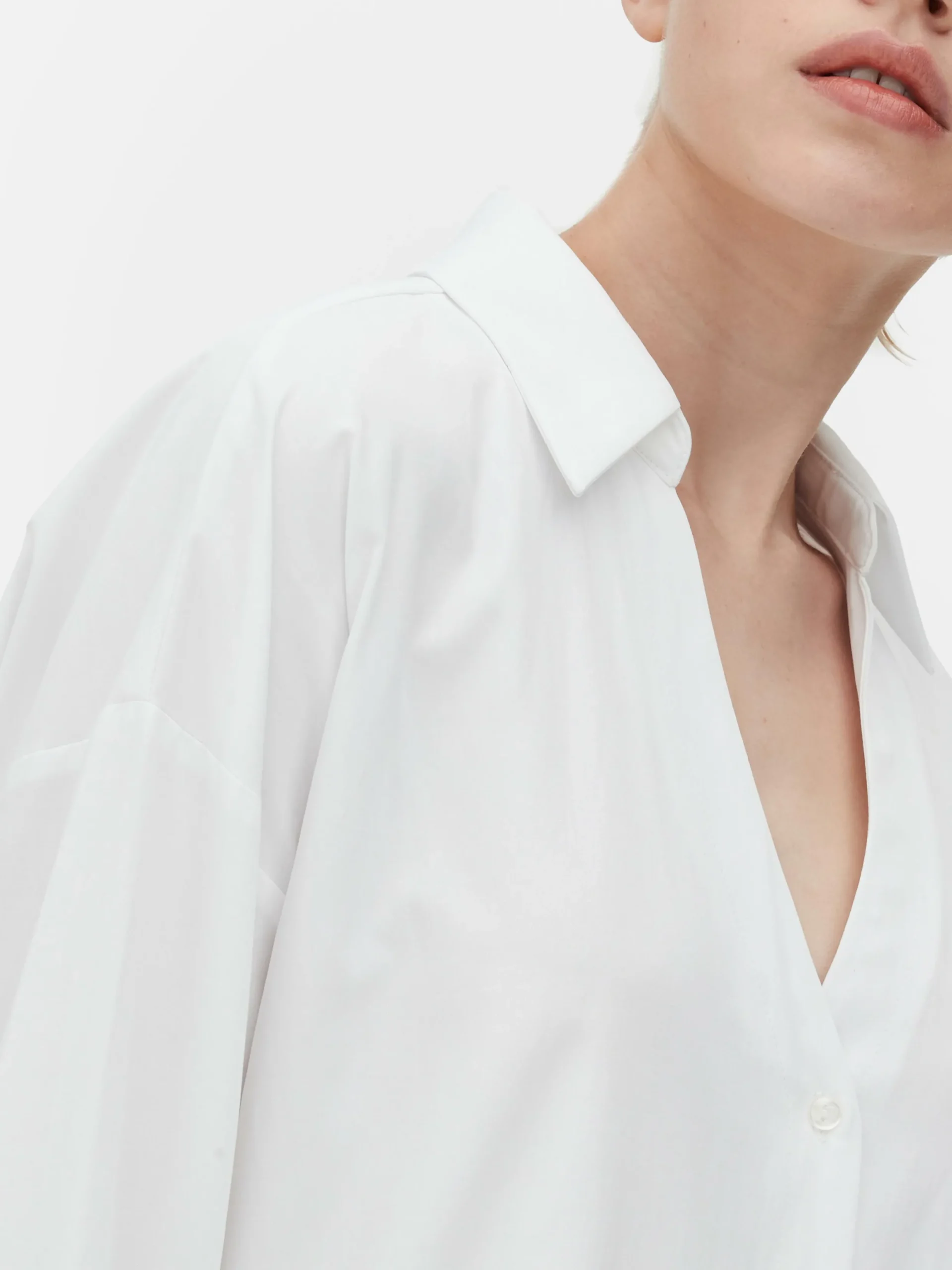 Mujer Primark Camisas Y Blusas|Camisa De Popelina De Corte Oversize