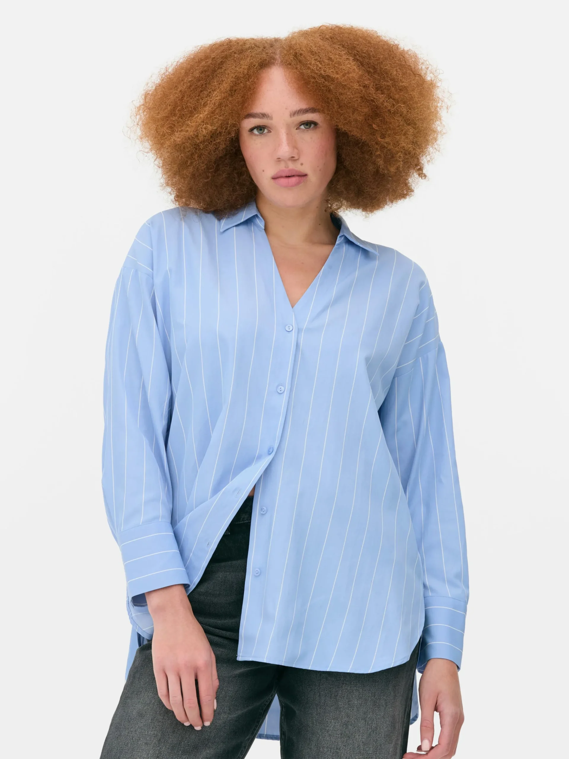 Mujer Primark Camisas Y Blusas|Camisa De Popelina De Corte Oversize