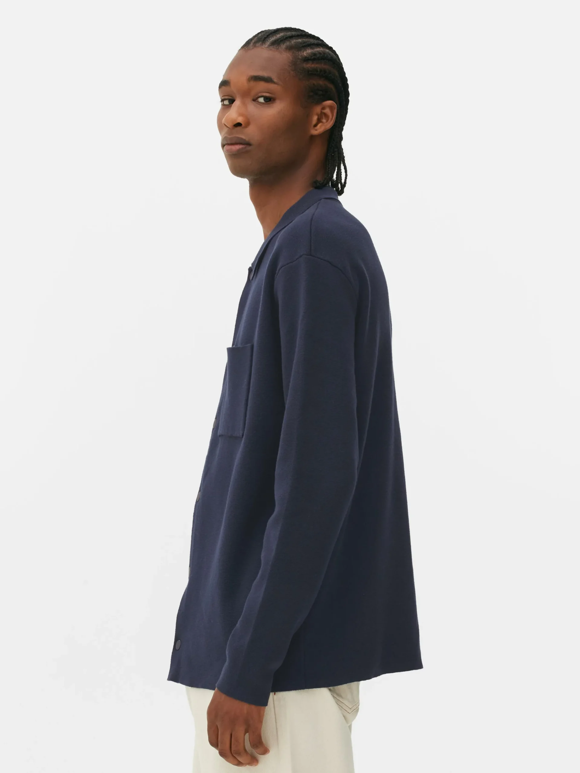 Hombre Primark Camisas|Camisa De Punto Con Corchetes