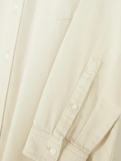 Hombre Primark Camisas|Camisa De Sarga De Algodón De Manga Larga