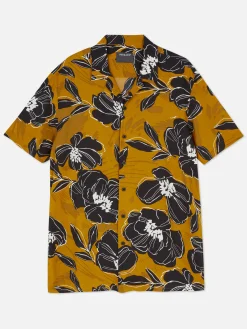 Hombre Primark Camisas|Camisa Floral De Manga Corta