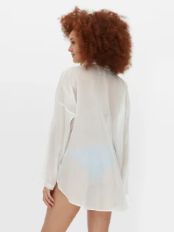 Mujer Primark Bañadores Y Ropa De Baño|Camisa Playera Transparente