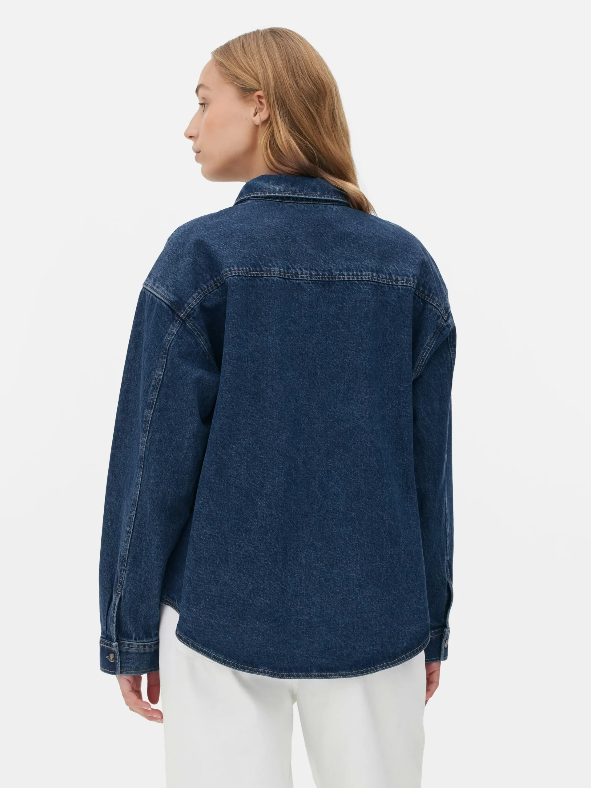 Mujer Primark Tejido Vaquero|Camisas Y Blusas|Camisa Vaquera De Corte Holgado