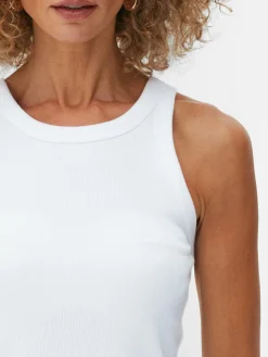 Mujer Primark Tops Y Camisetas|Camiseta Acanalada Con Espalda Nadadora