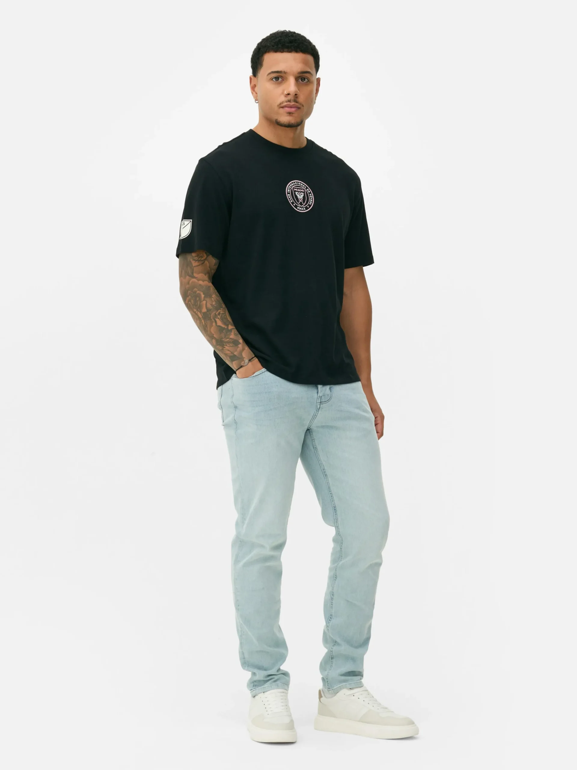 Hombre Primark Tops Y Camisetas|Camiseta Bordada Del Inter Miami