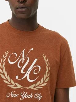 Hombre Primark Tops Y Camisetas|Camiseta Con Escudo De «New York City»