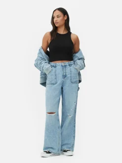 Mujer Primark Tops Y Camisetas|Camiseta Con Espalda De Nadadora Acanalada