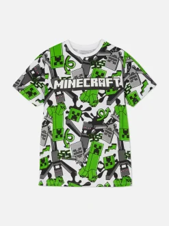 Niños Primark Tops Y Camisetas|Camiseta Con Estampado De Creeper De Minecraft