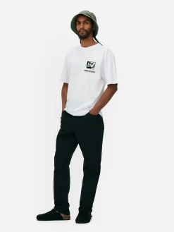 Hombre Primark Camisetas Y Sudaderas Con Estampado Gráfico|Tops Y Camisetas|Camiseta Con Estampado De Disney X Keith Haring