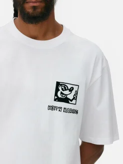 Hombre Primark Camisetas Y Sudaderas Con Estampado Gráfico|Tops Y Camisetas|Camiseta Con Estampado De Disney X Keith Haring