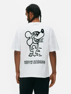 Hombre Primark Camisetas Y Sudaderas Con Estampado Gráfico|Tops Y Camisetas|Camiseta Con Estampado De Disney X Keith Haring