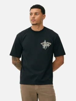 Hombre Primark Tops Y Camisetas|Camiseta Con Estampado De Rodeo