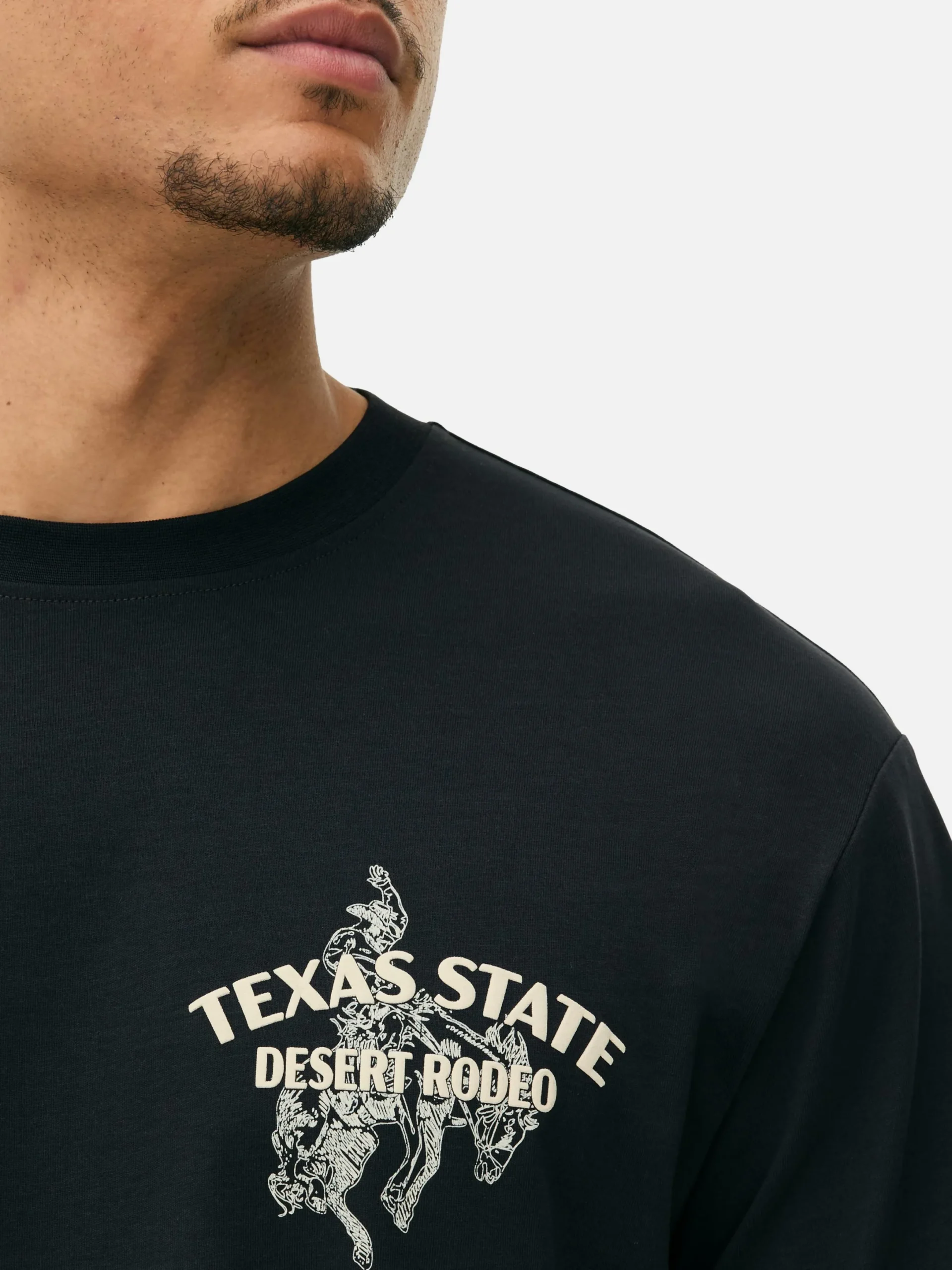 Hombre Primark Tops Y Camisetas|Camiseta Con Estampado De Rodeo