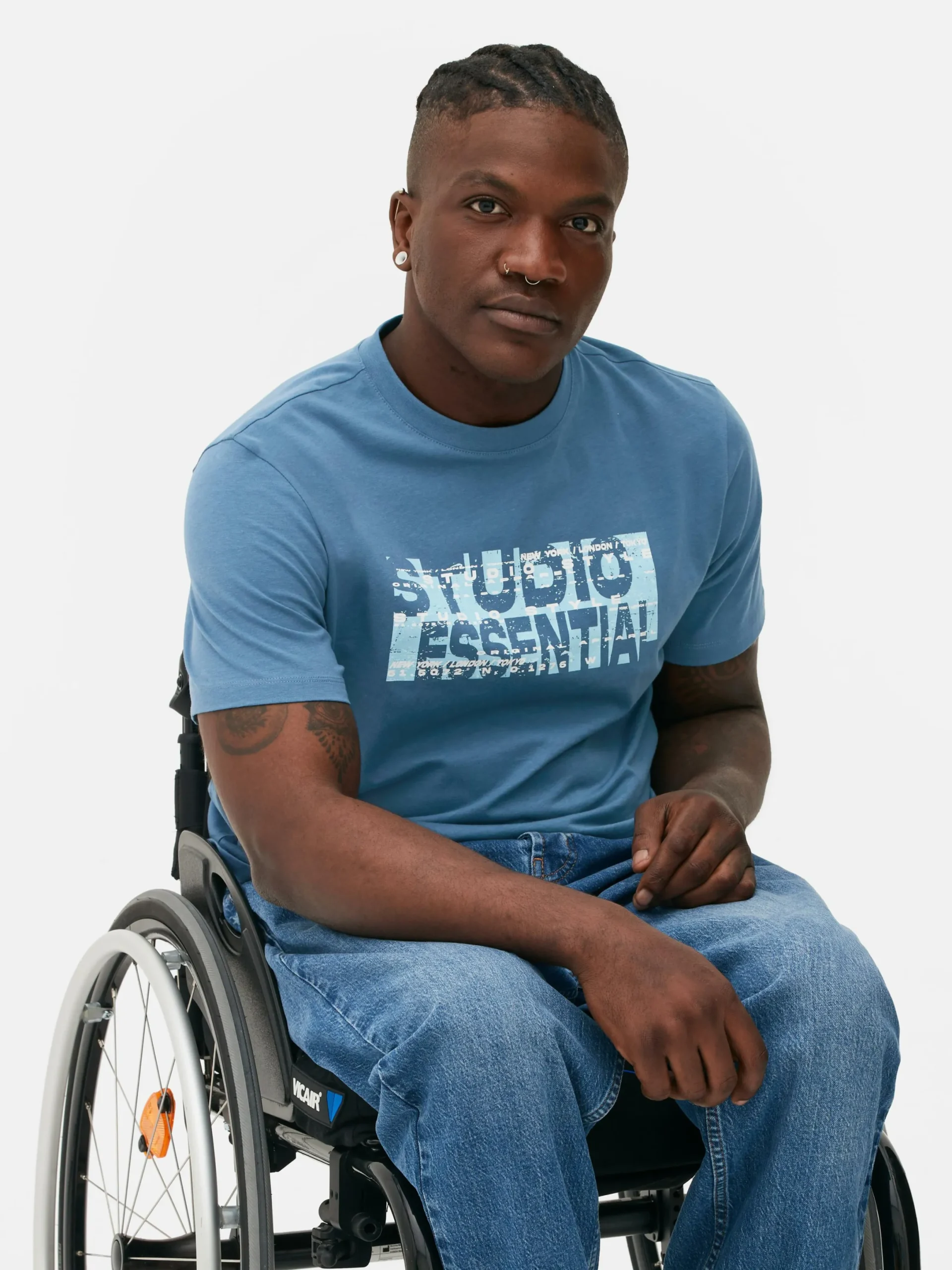 Hombre Primark Tops Y Camisetas|Camiseta Con Estampado Gráfico «Studio Essential»