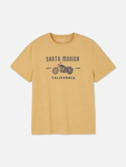 Hombre Primark Tops Y Camisetas|Camiseta Con Estampado Gráfico De «Santa Mónica»