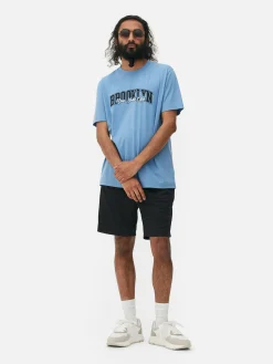 Hombre Primark Tops Y Camisetas|Camiseta Con Estampado Gráfico De «Brooklyn»