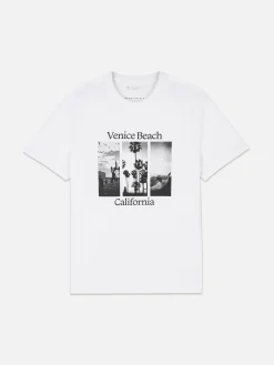 Hombre Primark Tops Y Camisetas|Camiseta Con Estampado Gráfico «Venice Beach»