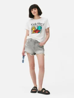 Mujer Primark Tops Y Camisetas|Camiseta Con Estampado Gráfico De Keith Haring